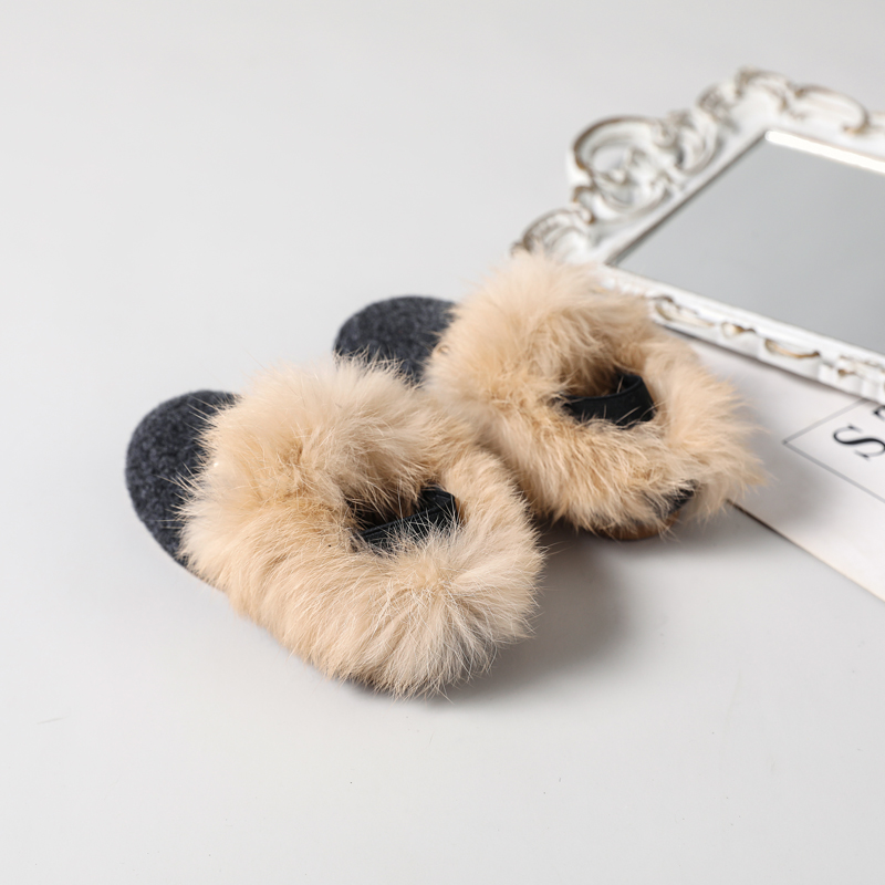 AS New Kids Fur Shoes Children - Kids Indoor Outdoor Slippers ulasan dan harga
