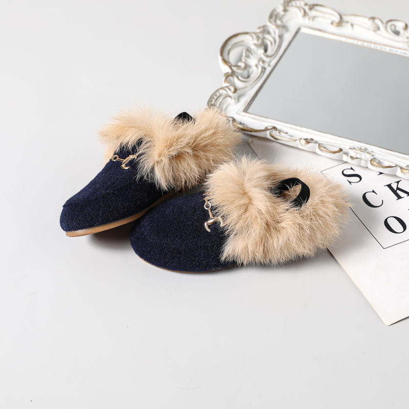 AS New Kids Fur Shoes Children - Kids Indoor Outdoor Slippers ulasan dan harga