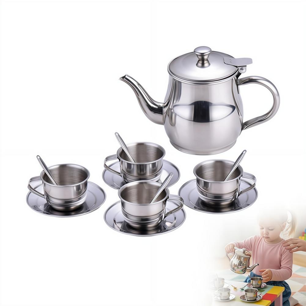 Kids Stainless Steel Tea Set T - Kids Outdoor Kitchen Diy ulasan dan harga