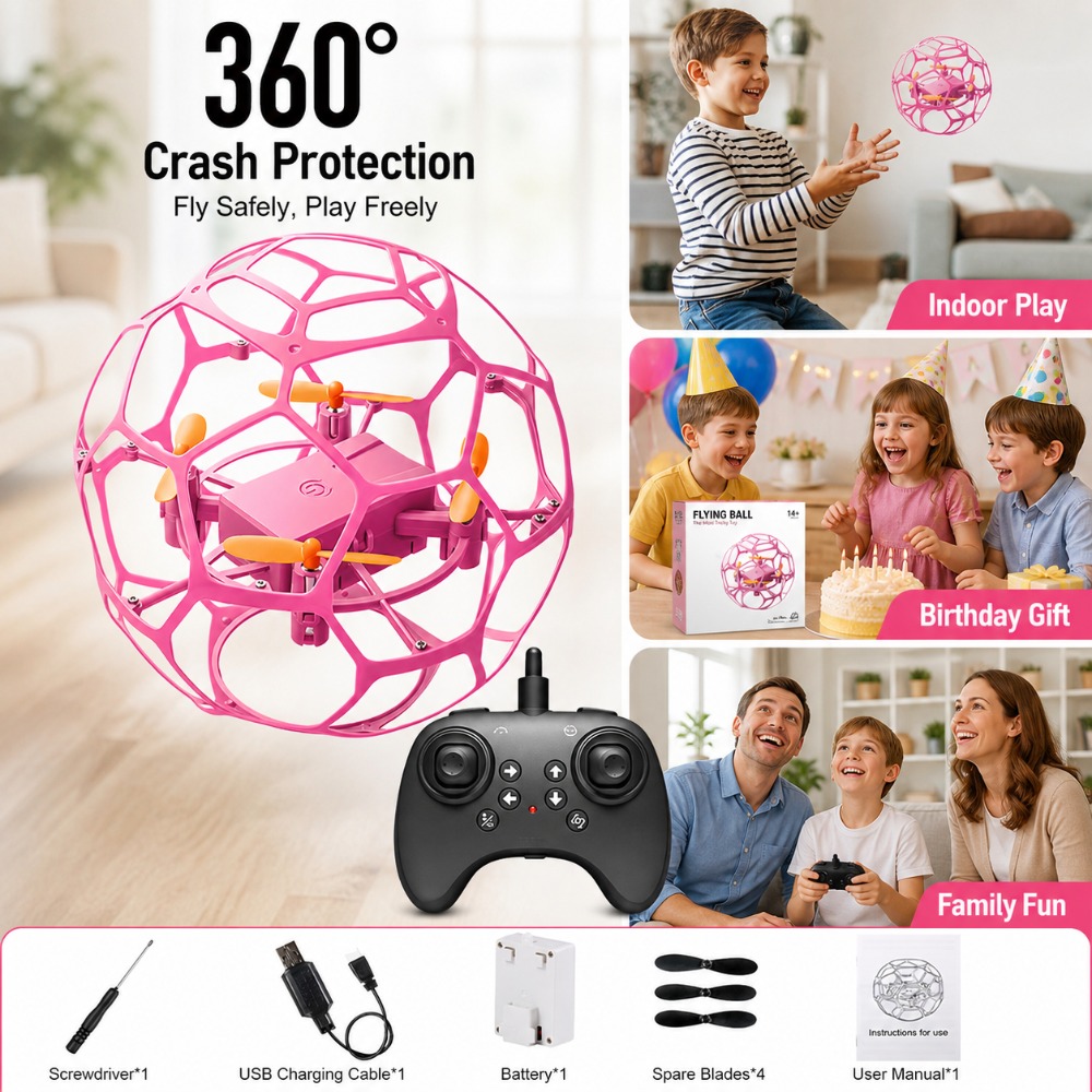 Football Shape RC Drone Quadco - Kids Outdoor Lights ulasan dan harga