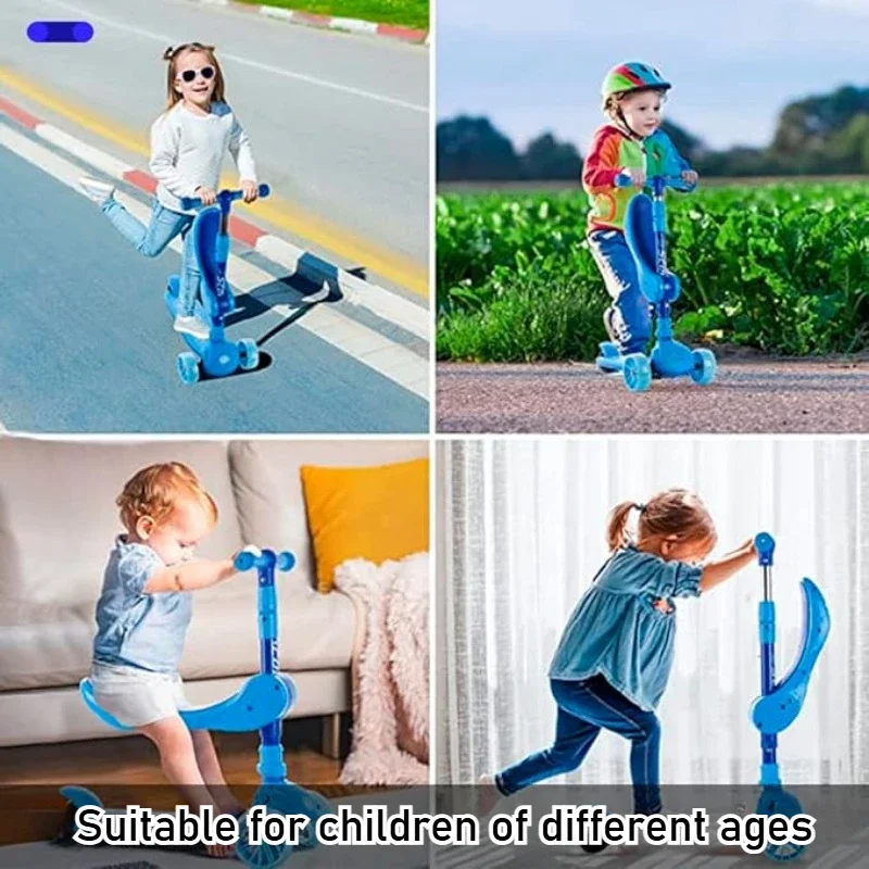 2-in-1 Kids Kick Scooter with  - Kids Outdoor Lights ulasan dan harga