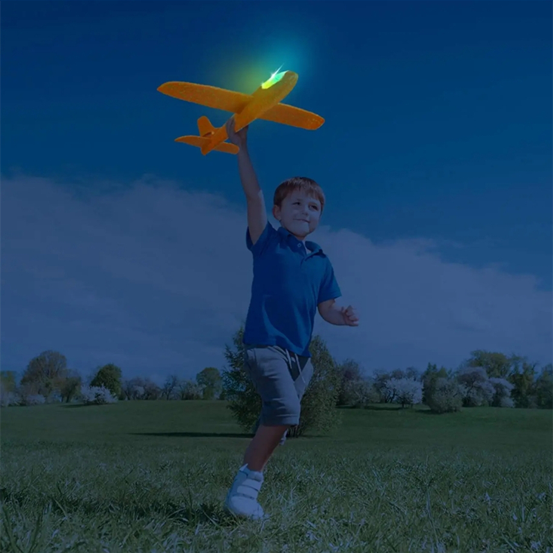 Electric Foam Plane Glider Han - Kids Outdoor Lights ulasan dan harga