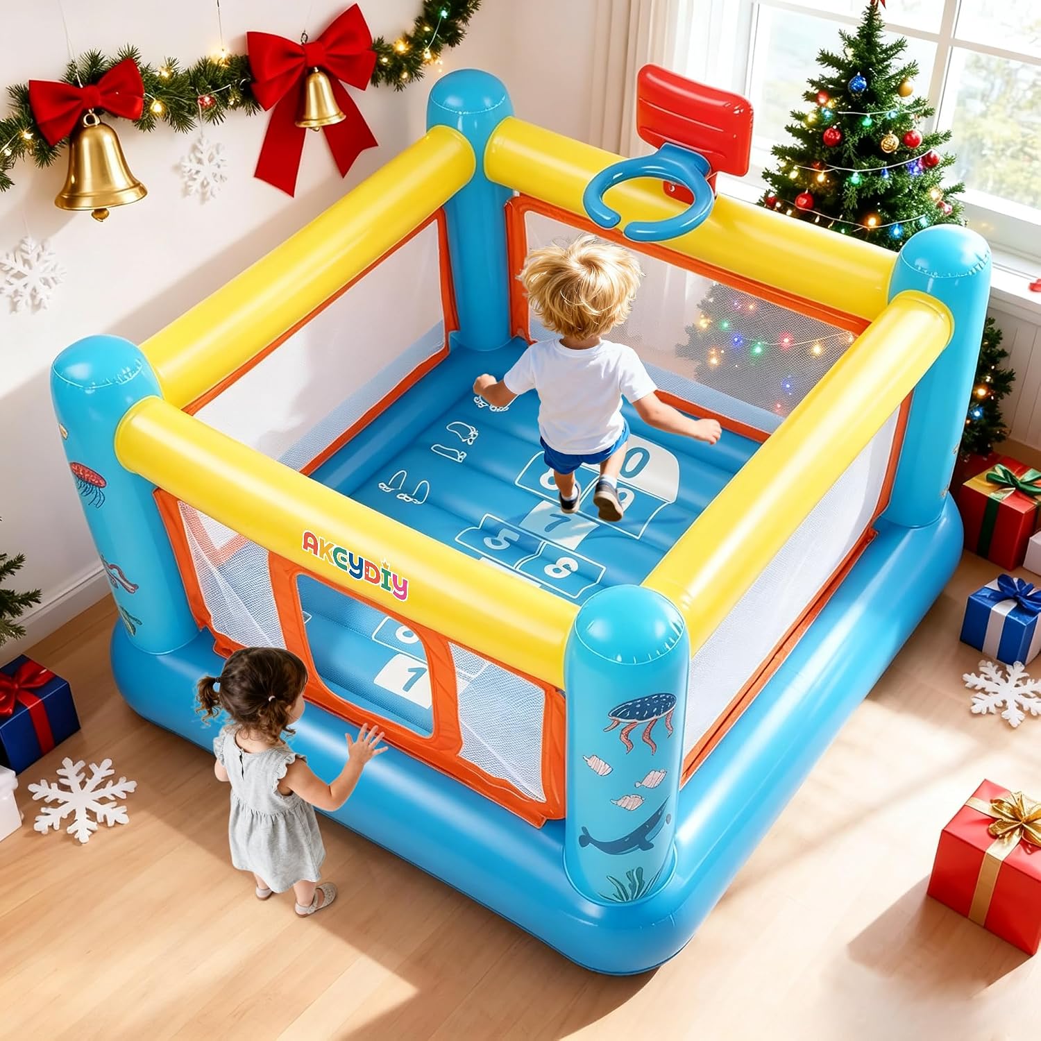 Bounce House, PVC Inflatable B - Kids Outdoor Basketball ulasan dan harga