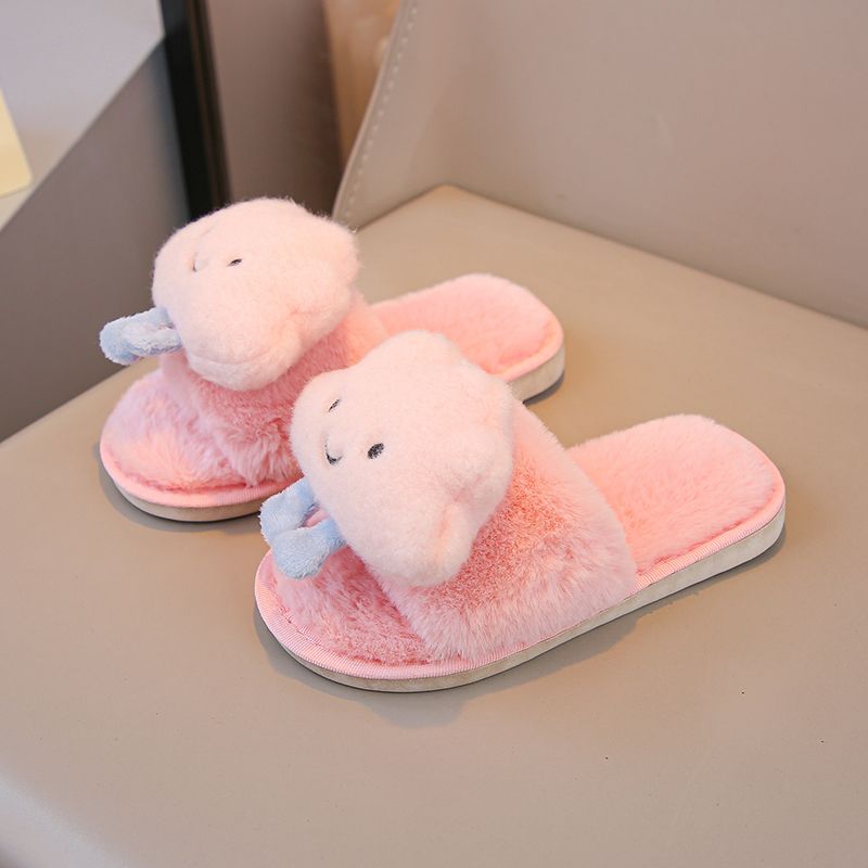 2026 Winter Essential Fluffy O - Kids Indoor Outdoor Slippers ulasan dan harga
