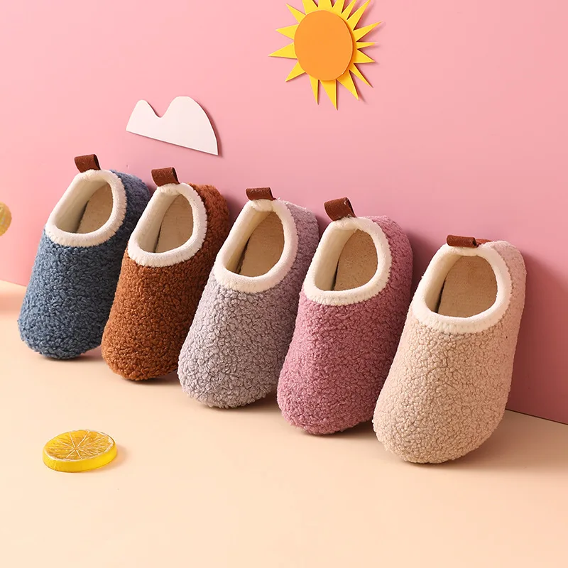 Children Cotton Slippers Solid - Kids Indoor Outdoor Slippers ulasan dan harga