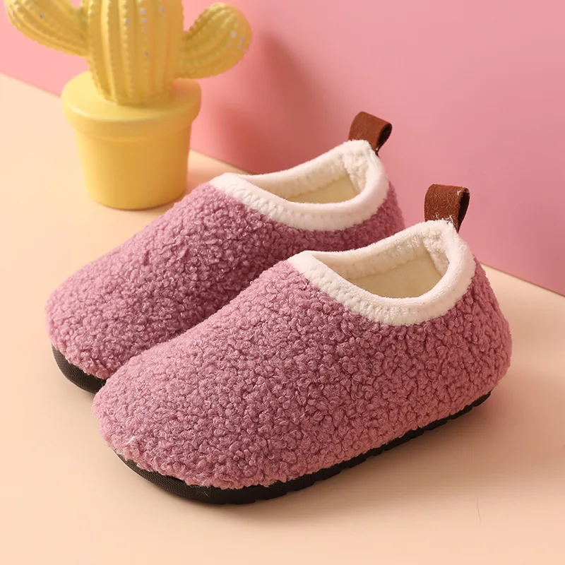 Children Cotton Slippers Solid - Kids Indoor Outdoor Slippers ulasan dan harga