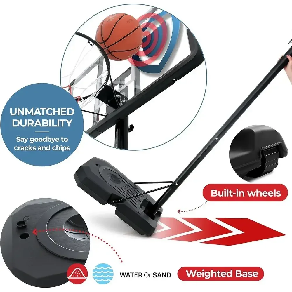 Adjustable 44 Shatterproof Bas - Kids Outdoor Basketball ulasan dan harga