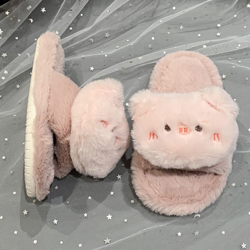 Comfortable Cute Fluffy Cartoo - Kids Indoor Outdoor Slippers ulasan dan harga
