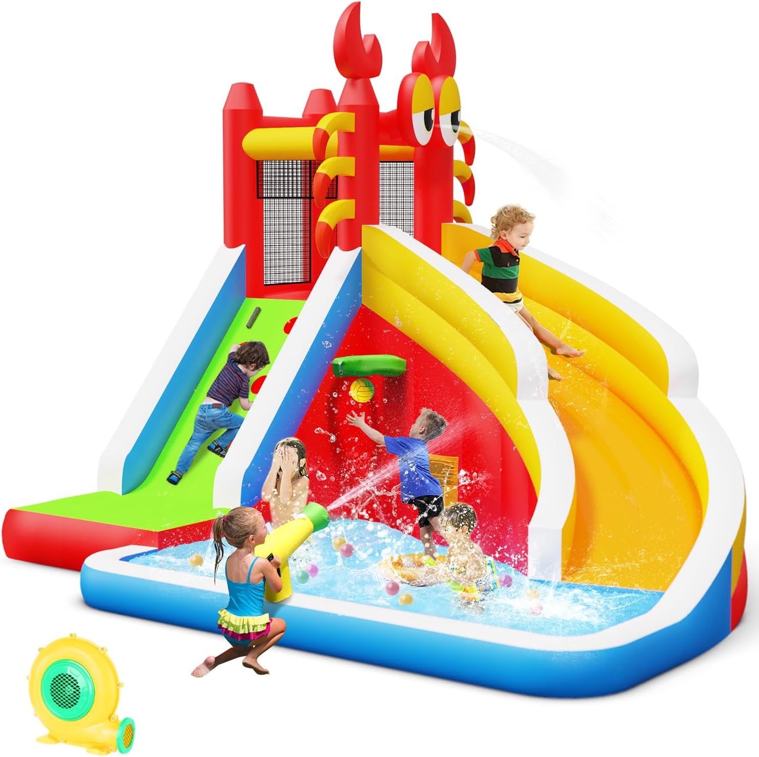 Large Inflatable Bounce House  - Kids Outdoor Basketball ulasan dan harga