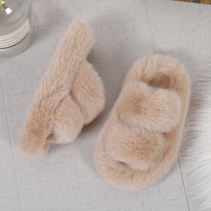 Girls Winter Fur Slippers Clas - Kids Indoor Outdoor Slippers ulasan dan harga